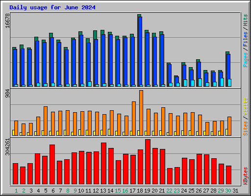 Daily usage for June 2024