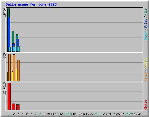 Daily usage for June 2025