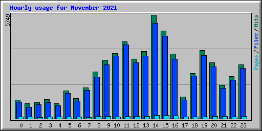 Hourly usage for November 2021