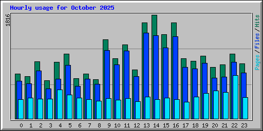 Hourly usage for October 2025
